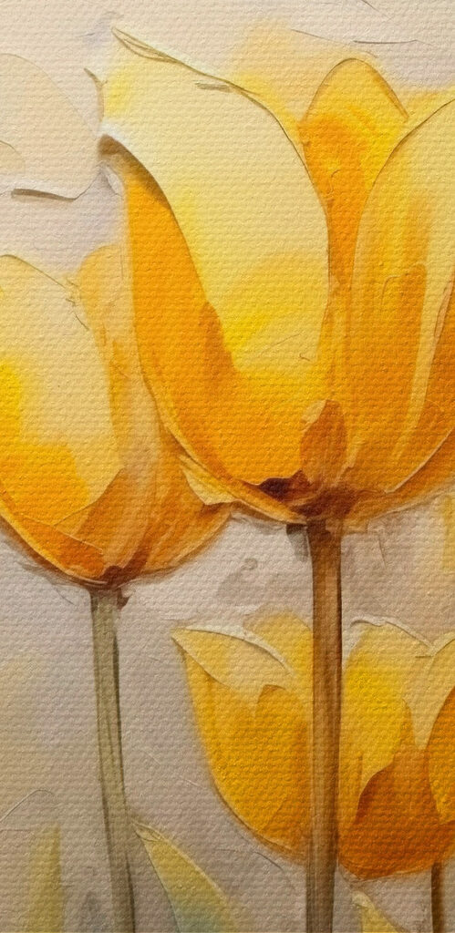 Painting of yellow flowers