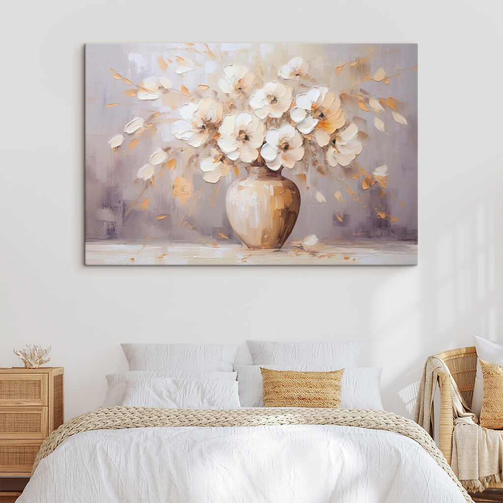 Painting of flowers in a vase