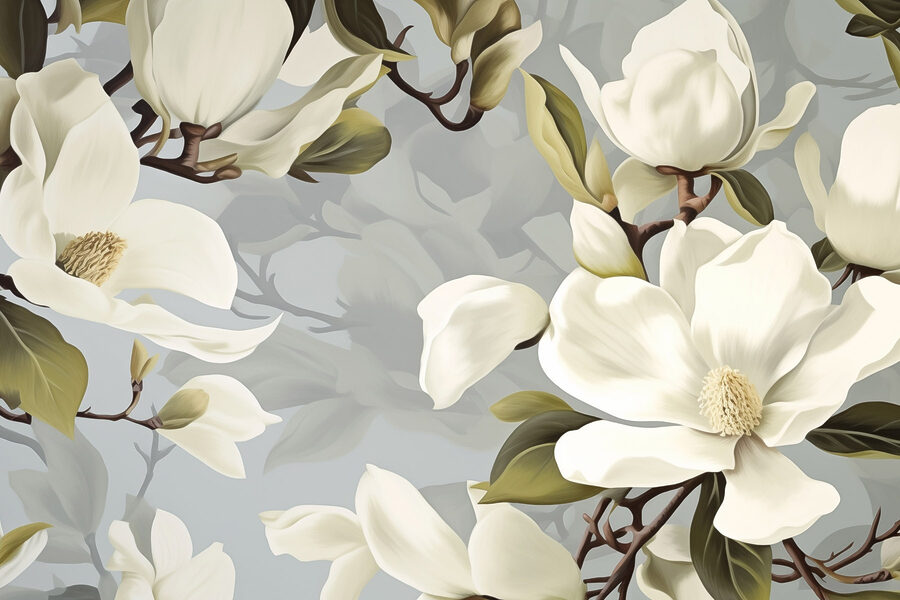 Piękne magnolie w delikatnych odcieniach.