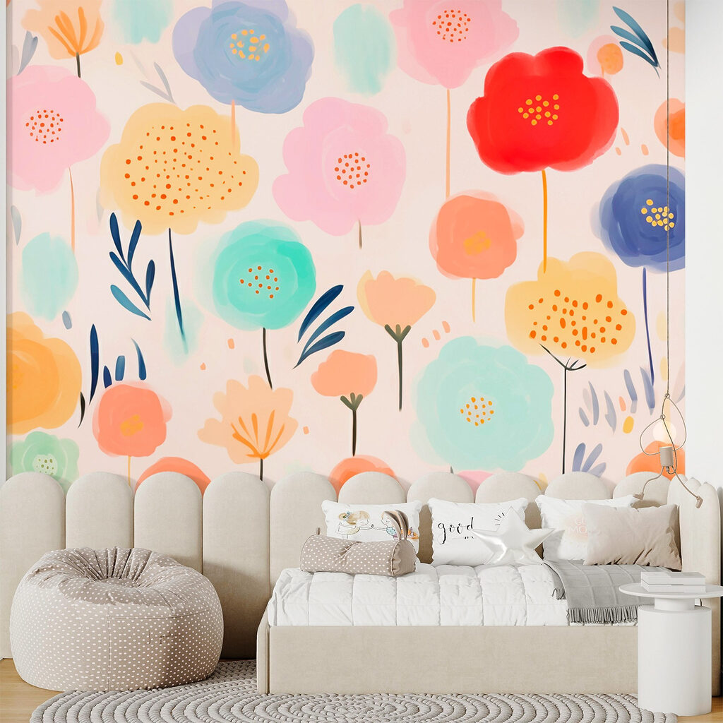 Colorful flowers on a white background Colorful flowers on a white background