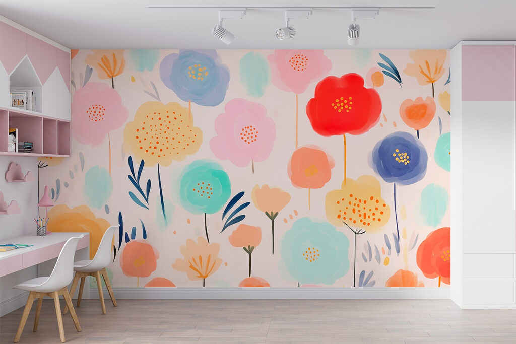 Colorful flowers on a white background Colorful flowers on a white background