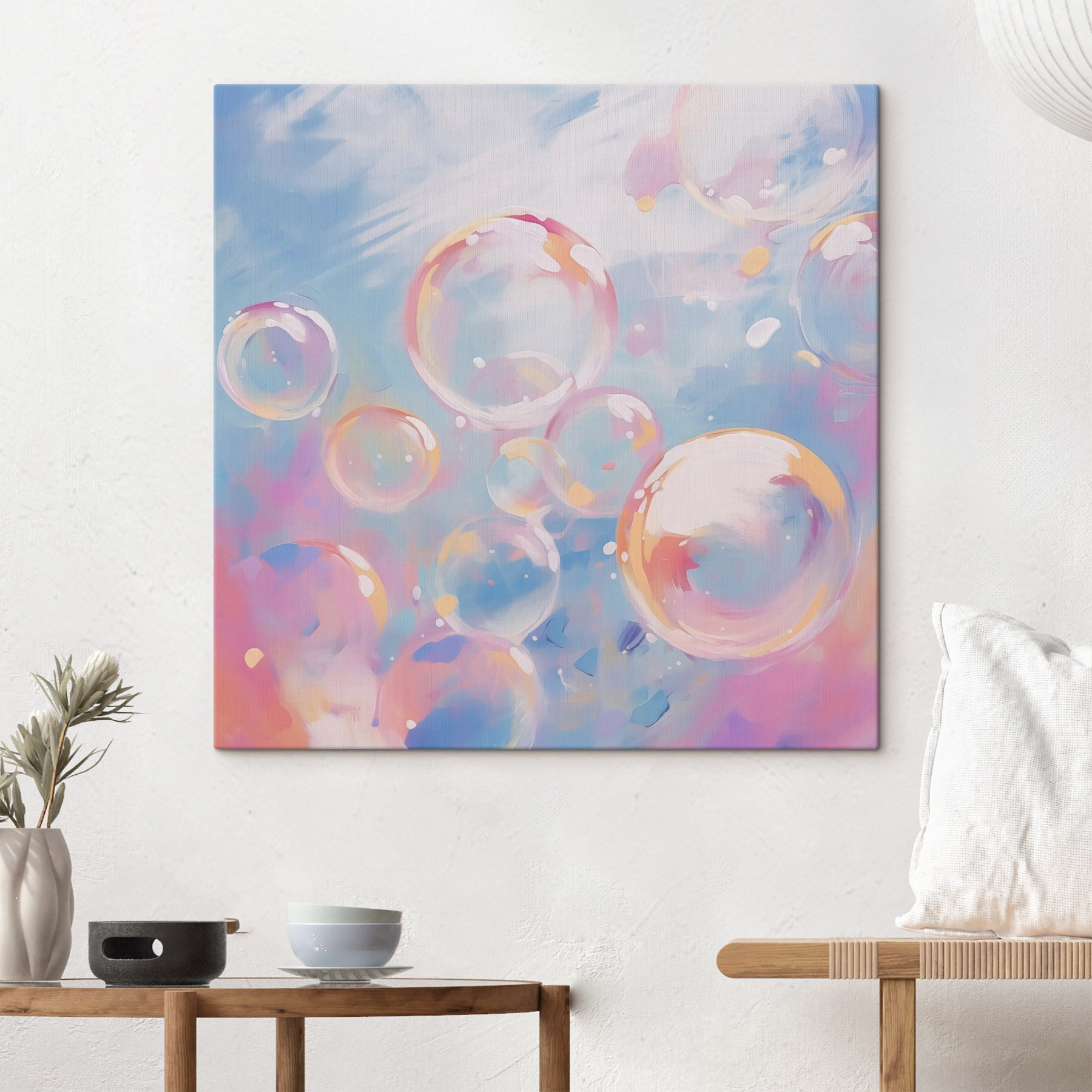 Group of bubbles in the air