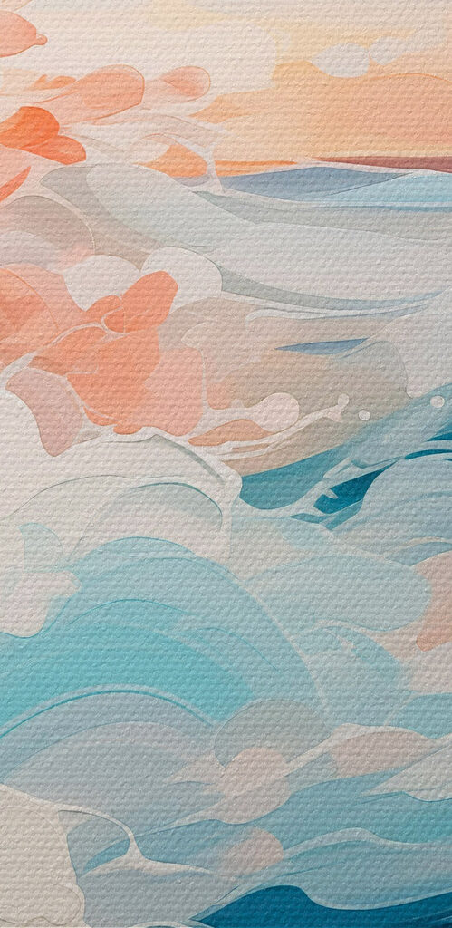Painting of waves in the ocean Painting of waves in the ocean