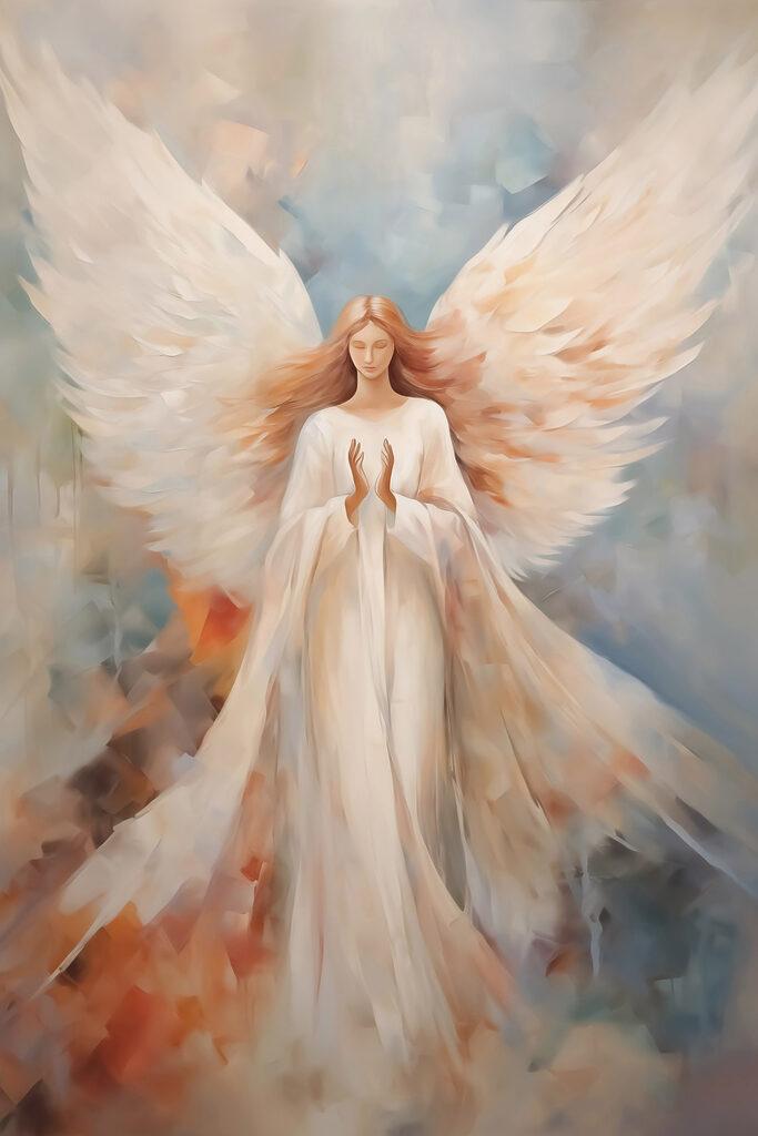 Painting of a woman with wings Painting of a woman with wings