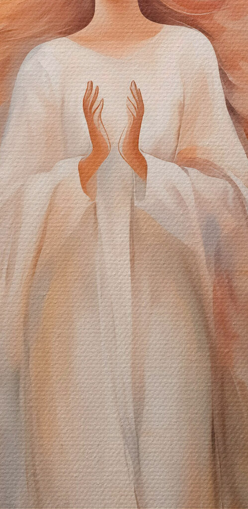 Painting of a woman with wings Painting of a woman with wings