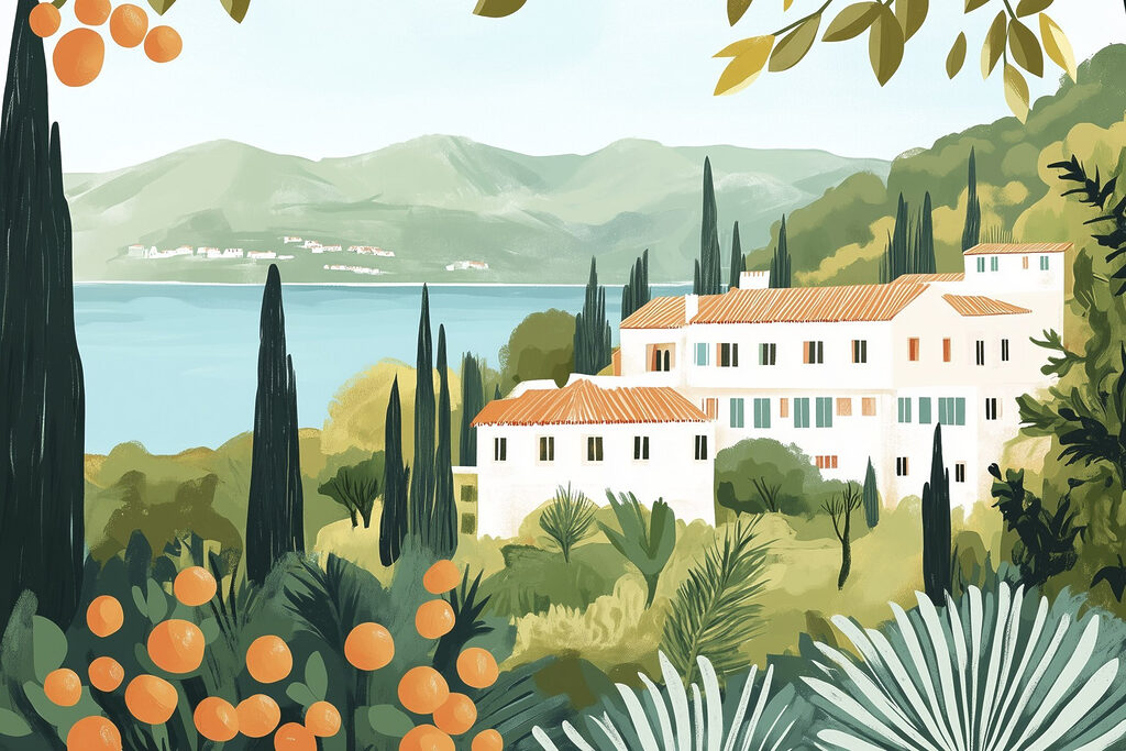 House surrounded by trees and plants