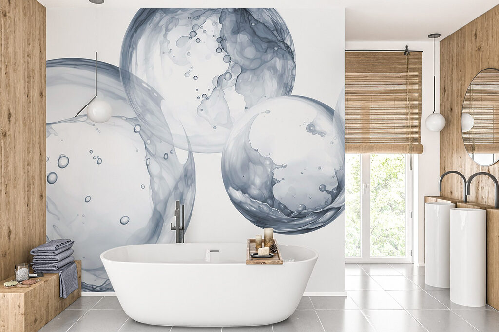 Group of bubbles with bubbles in the air