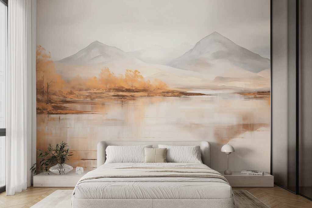 Water and mountains in the distance