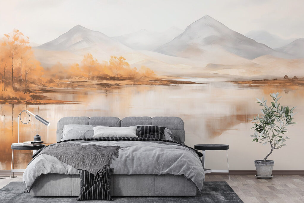 Water and mountains in the distance