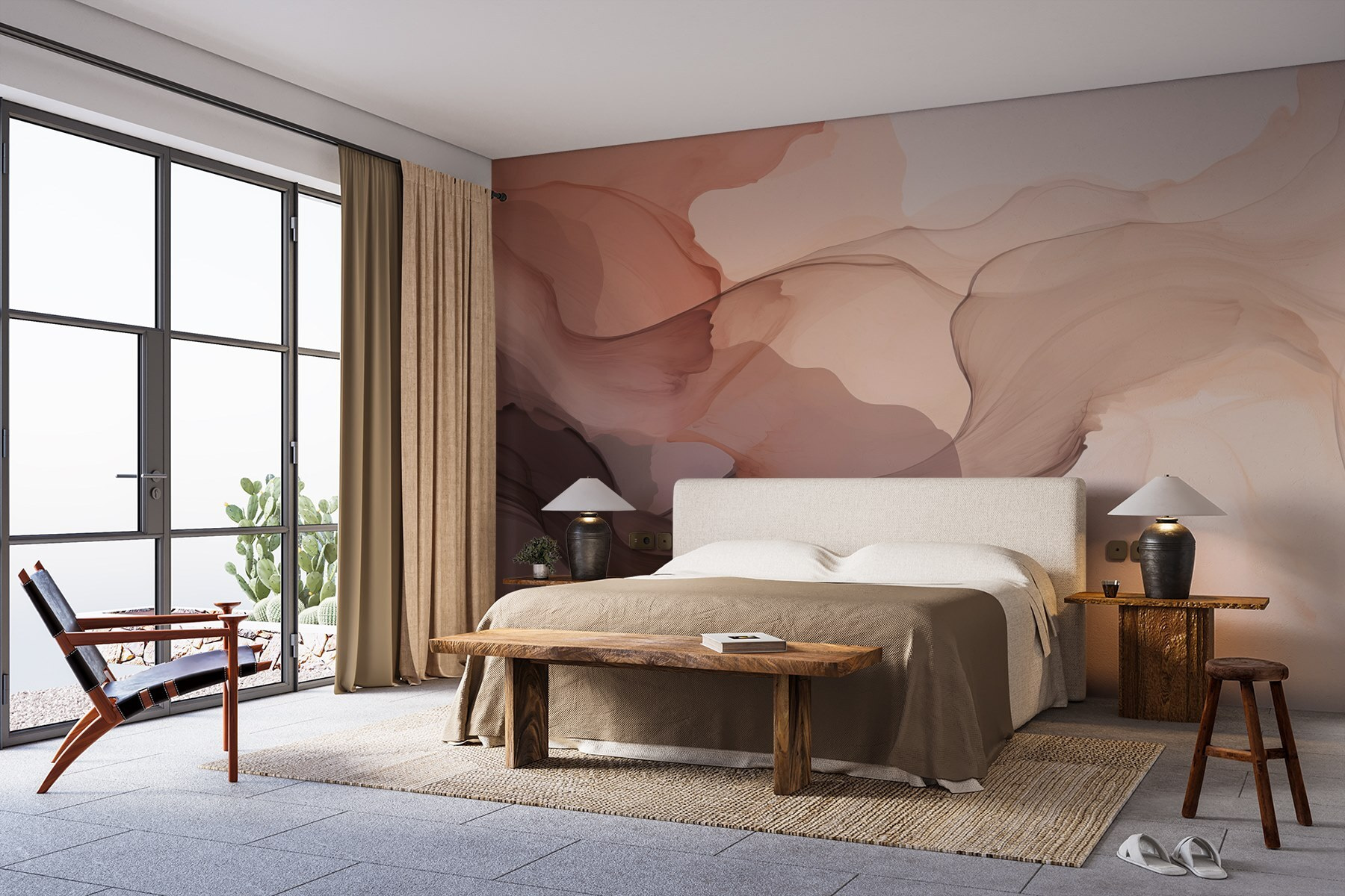 Soft, flowing abstract colors blend beautifully