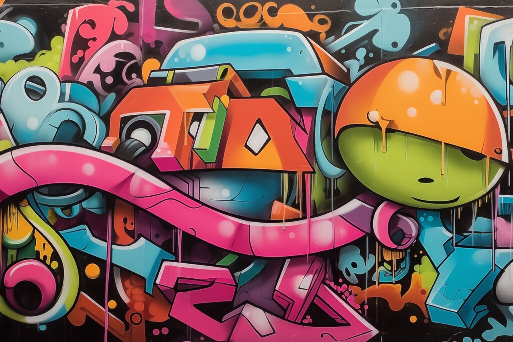 Graffiti na ścianie Graffiti na ścianie