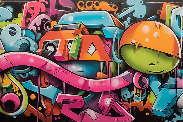 Graffiti na ścianie Graffiti na ścianie