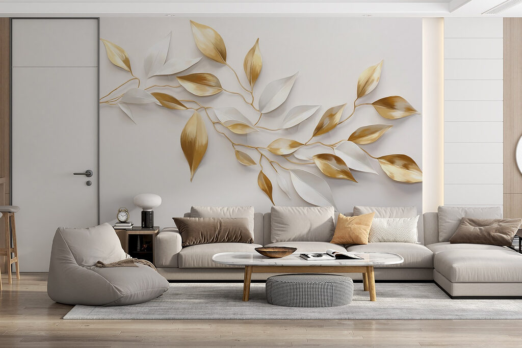 Elegant leaves in soft hues