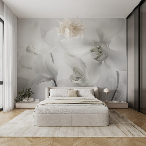 Delikatne białe orchidee w miękkim świetle Delikatne białe orchidee w miękkim świetle