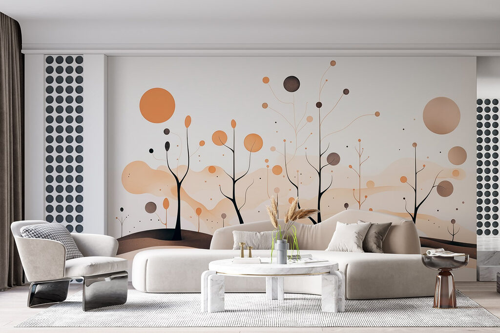 Painting of trees and plants