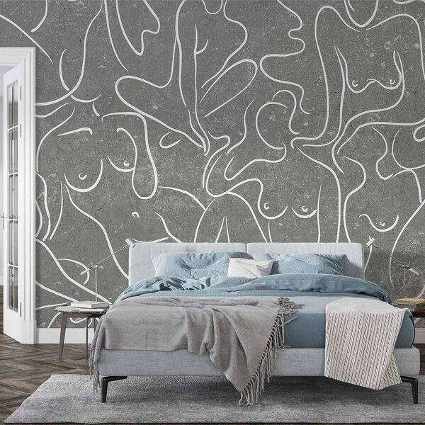 Group of women's body drawings