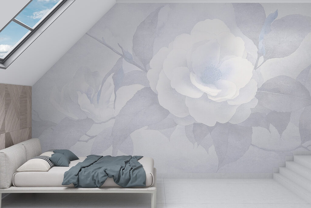 White flower with leaves White flower with leaves