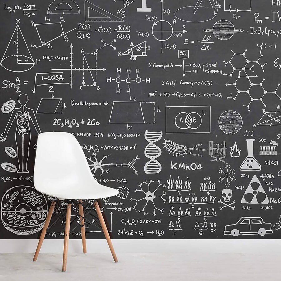 Fototapeta Tablica z symbolami i wzorami matematycznymi - obrazek 2