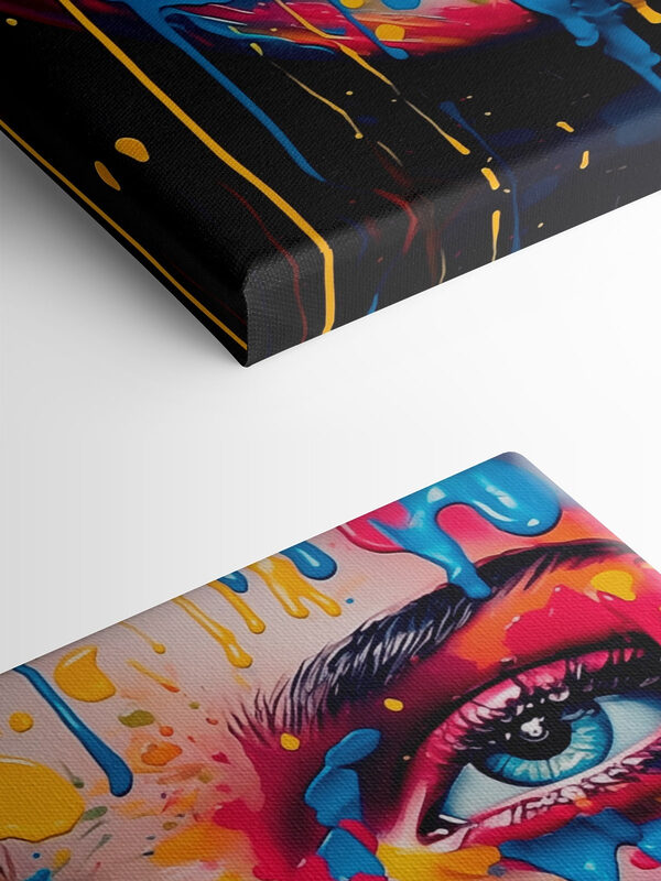 Woman with paint on her face Woman with paint on her face