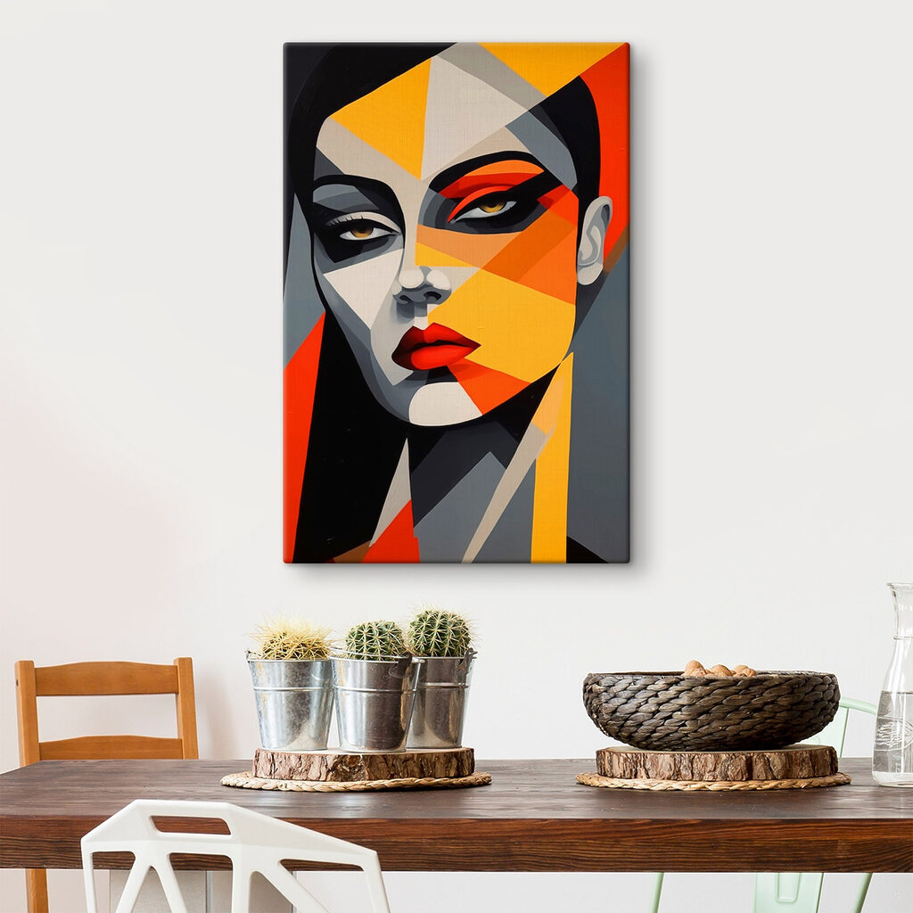 Painting of a woman's face