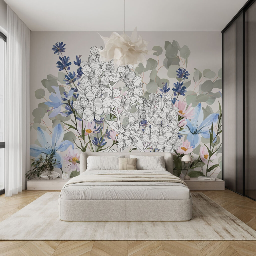 Delicate blooms in soft hues