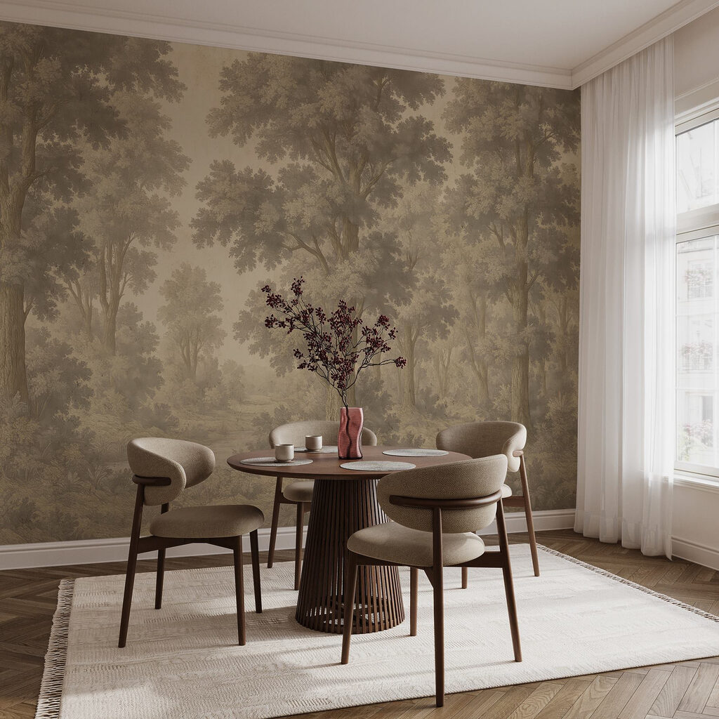 Landscape with trees and a river