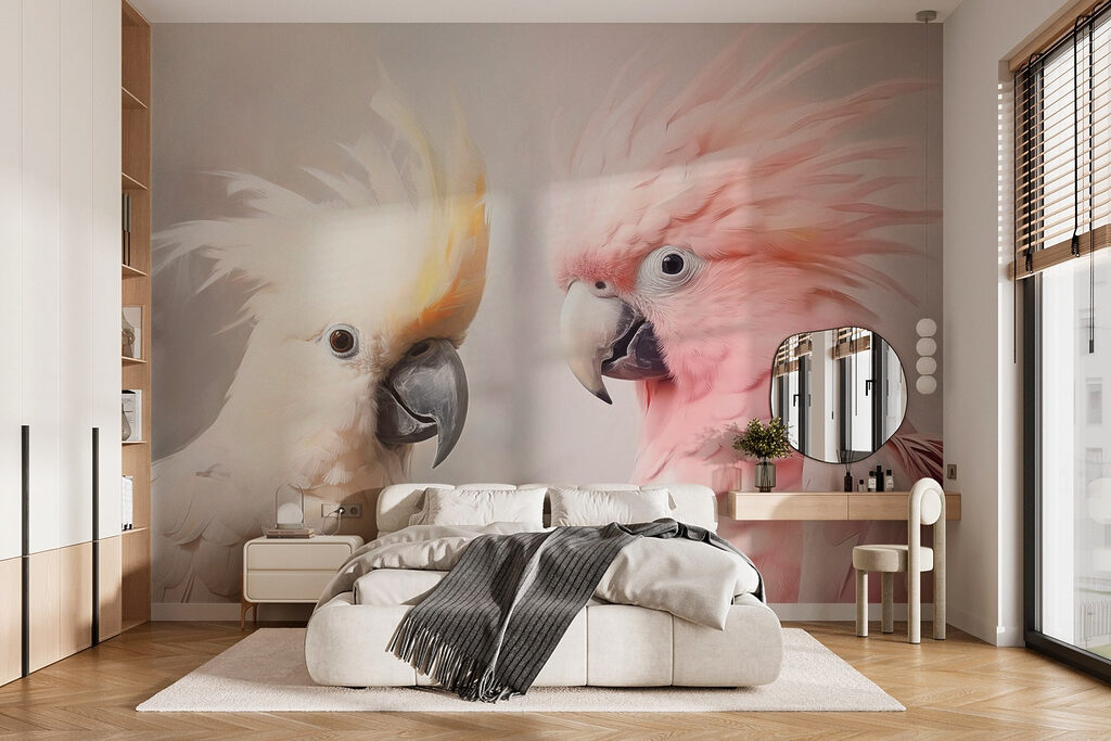 Elegant birds in soft colors Elegant birds in soft colors