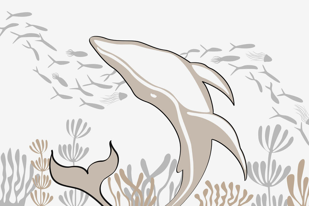 Delfin pływający w oceanie Delfin pływający w oceanie