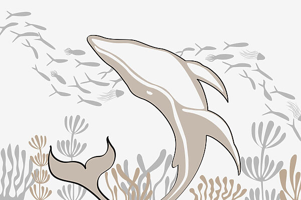 Delfin pływający w oceanie Delfin pływający w oceanie