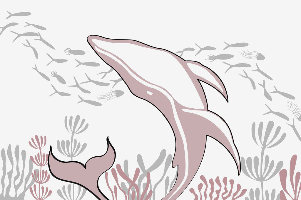 Delfin pływający w oceanie Delfin pływający w oceanie