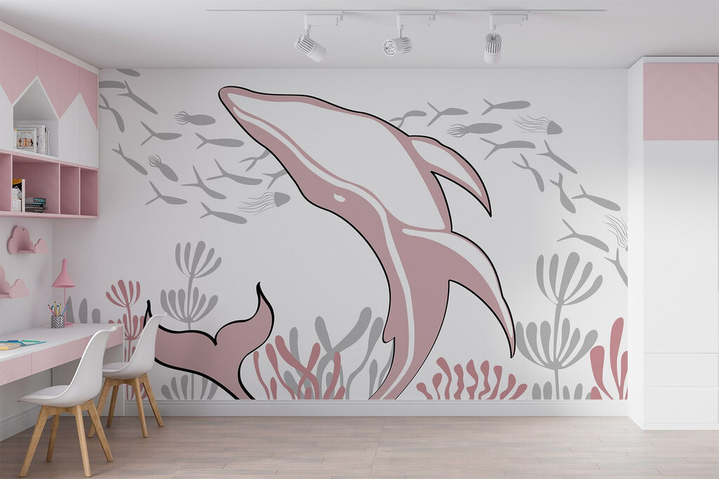 Dolphin swimming in the ocean