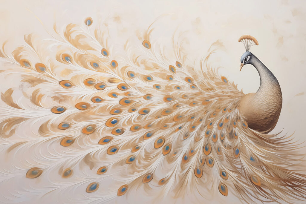 Painting of a peacock