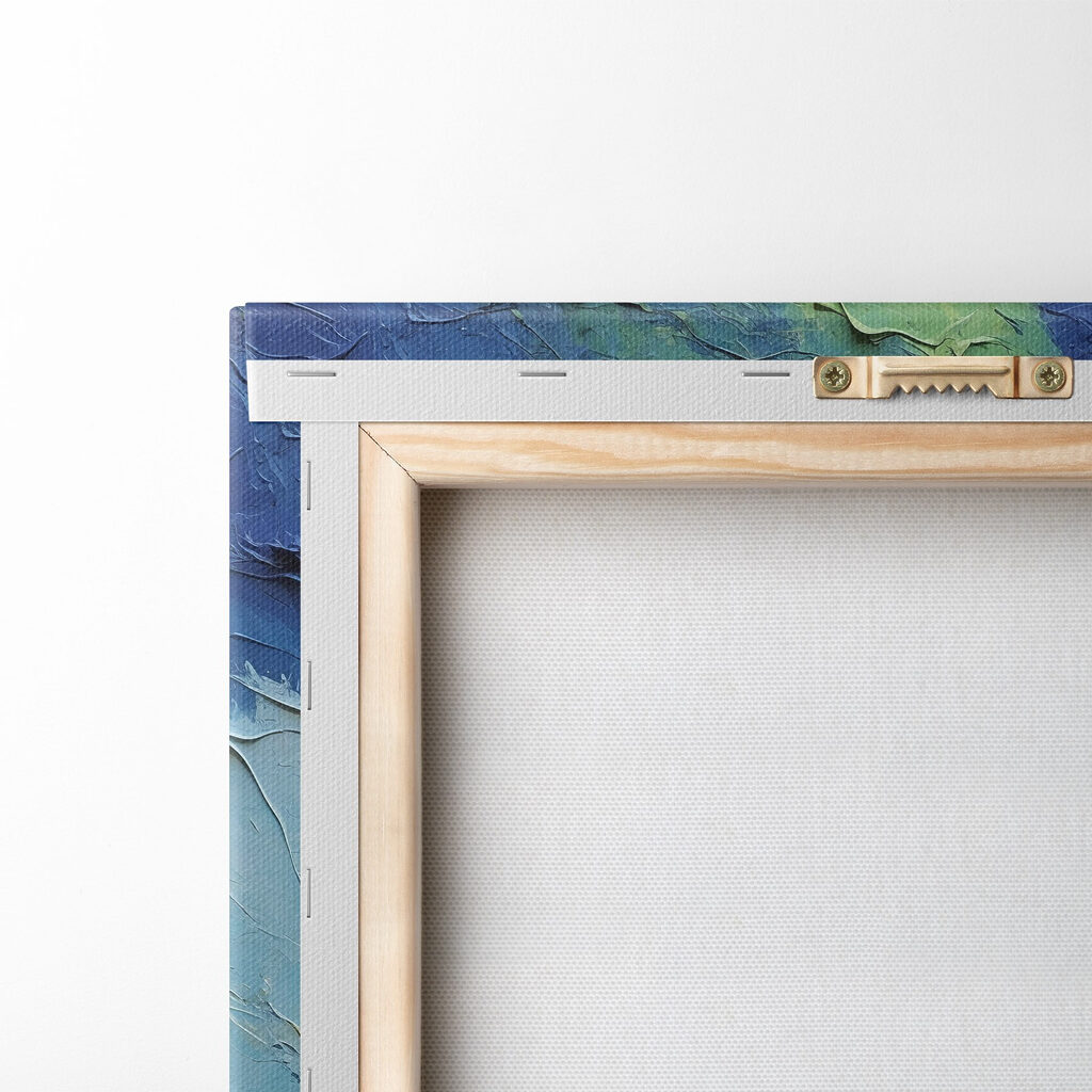 Painting of mountains and clouds