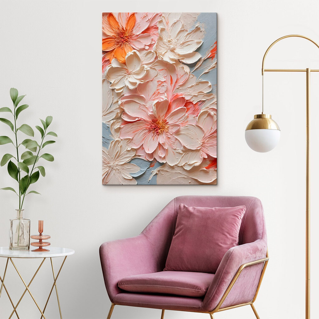 Delicate petals in soft pastel hues