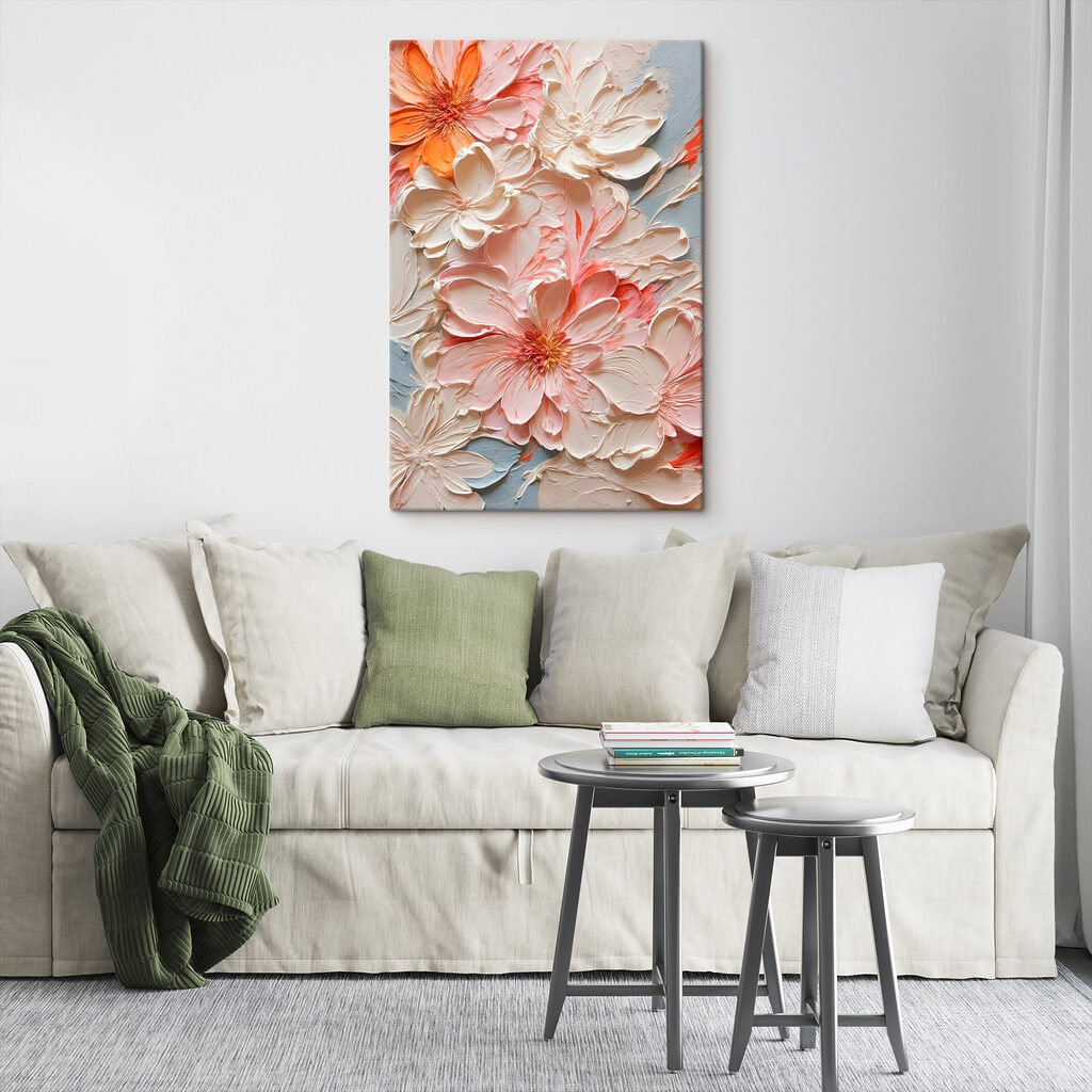 Delicate petals in soft pastel hues