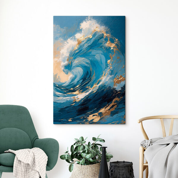 Majestic wave in vibrant blues Majestic wave in vibrant blues