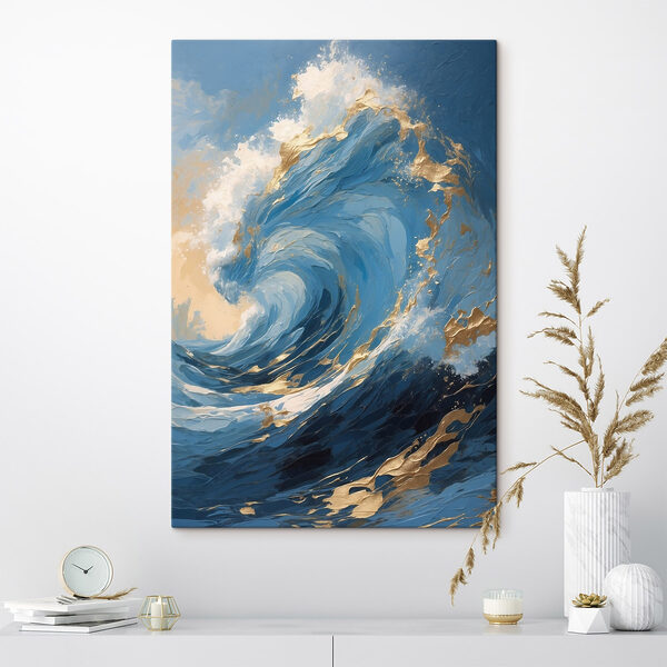 Majestic wave in vibrant blues Majestic wave in vibrant blues