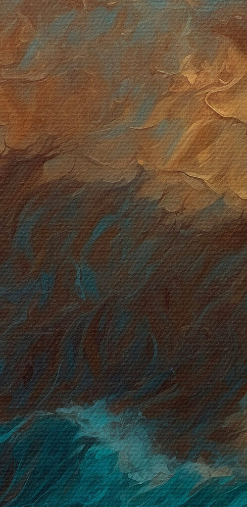Painting of waves crashing into the ocean Painting of waves crashing into the ocean