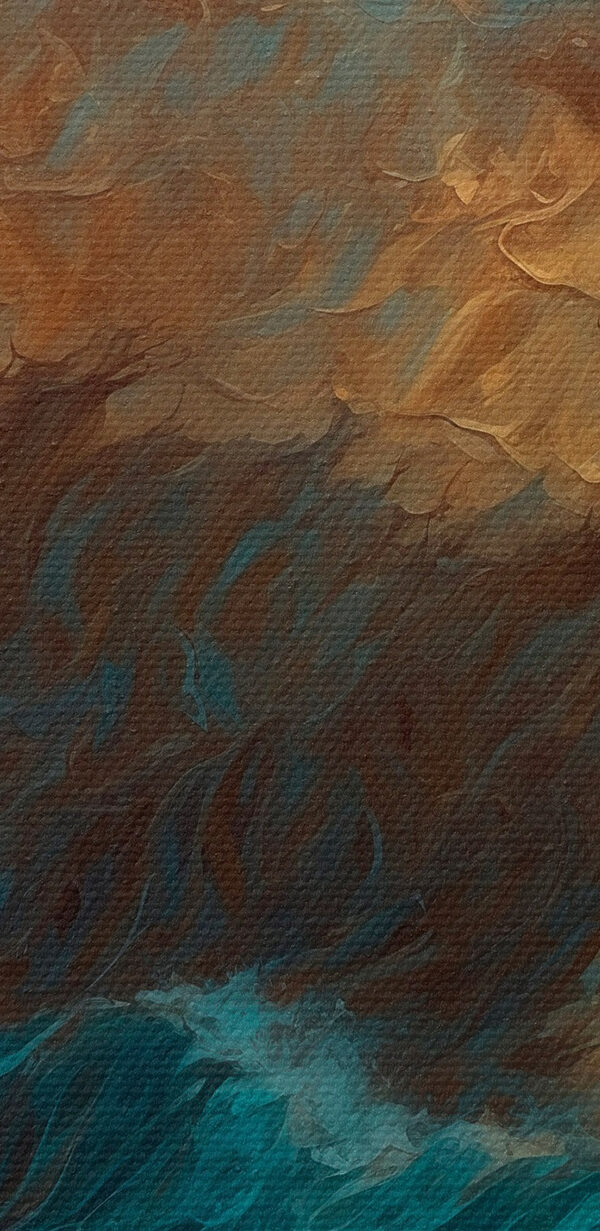 Painting of waves crashing into the ocean Painting of waves crashing into the ocean