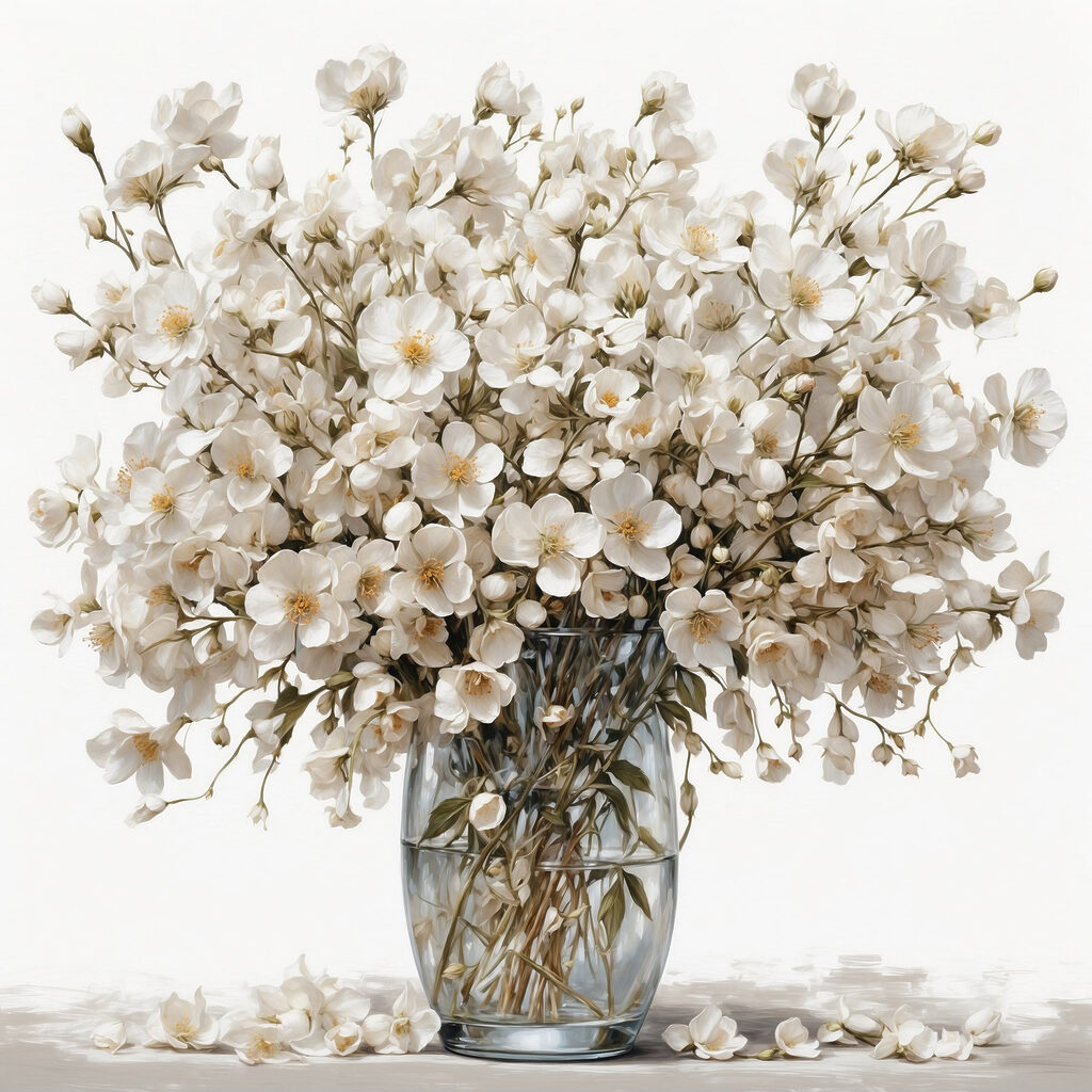 Vase of white flowers Vase of white flowers