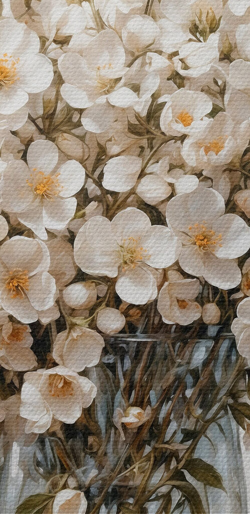 Vase of white flowers Vase of white flowers