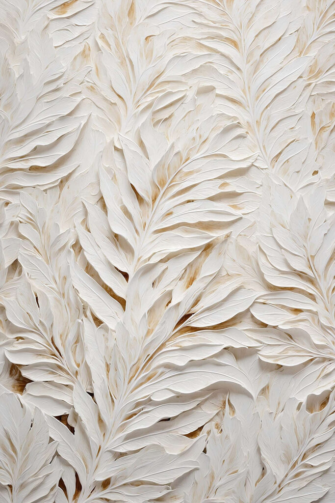 White and brown leaf pattern