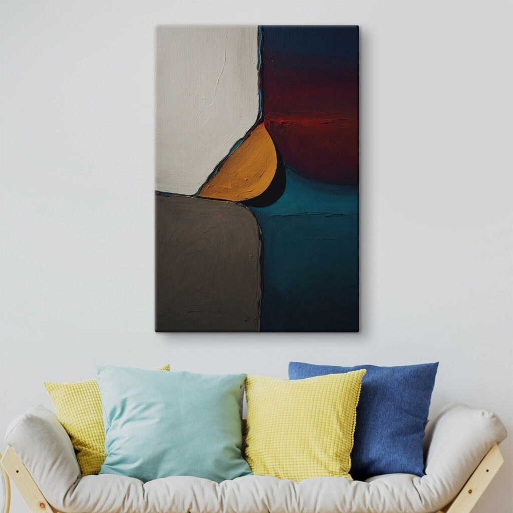 Abstract shapes in bold colors