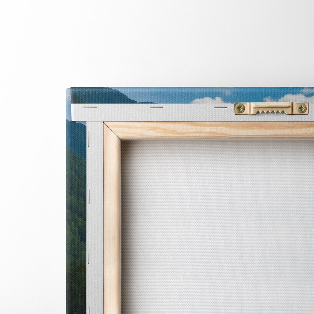 River running through a valley with mountains in the background