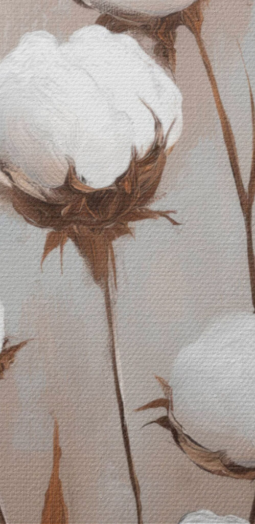 Cotton blooms in gentle elegance