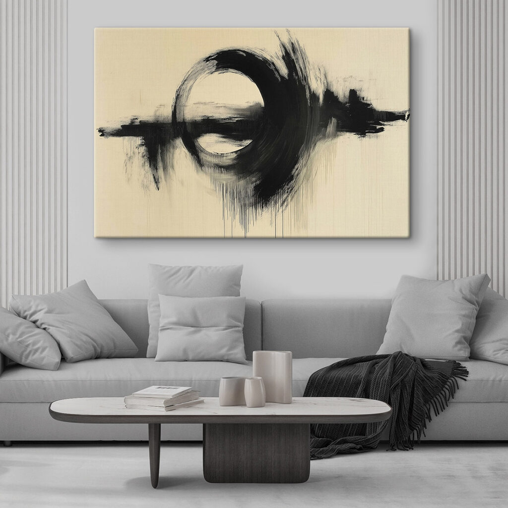 Black circle with white background