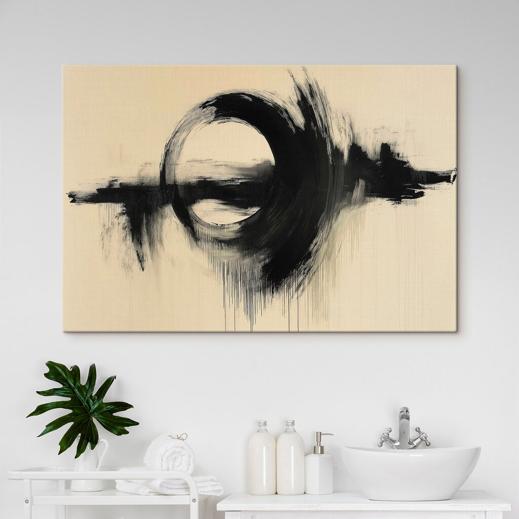 Black circle with white background