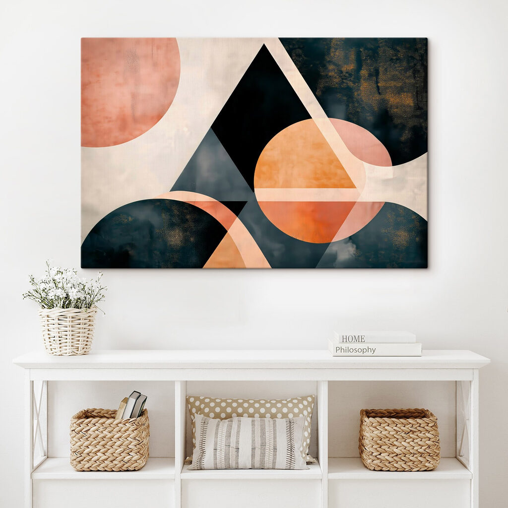 Black and orange geometric shapes