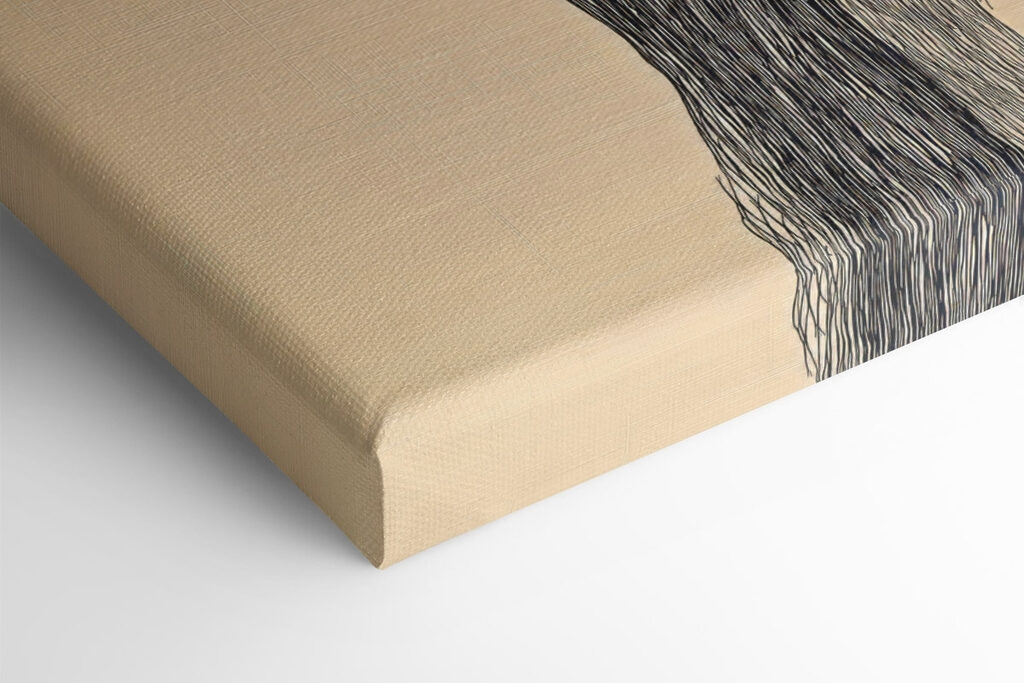 Drawing of a man and a woman's face