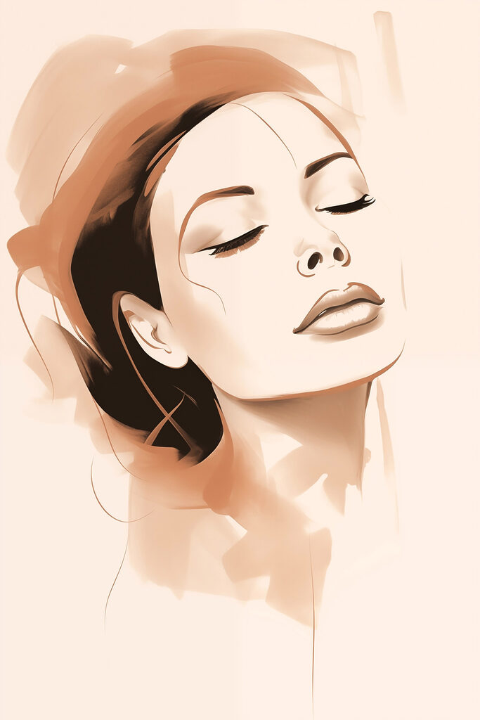 Elegant portrait with serene expression